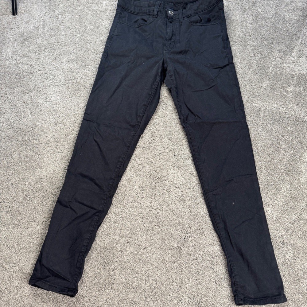 American Eagle Women's 8 Short Black Super Stretch Skinny Jeans
